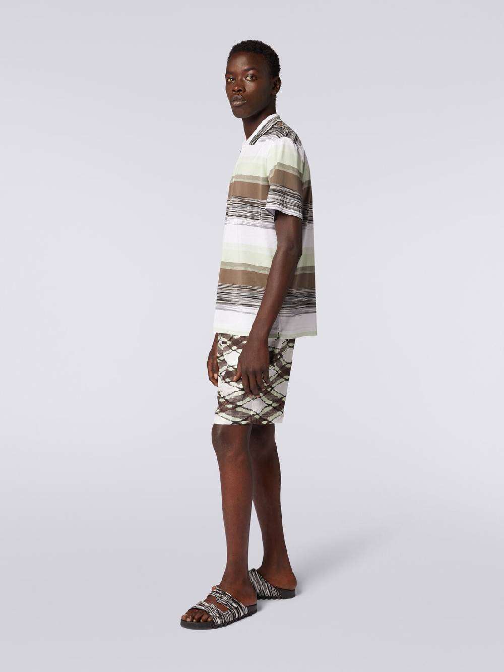 Missoni Polo A Maniche Corte In Jersey Di Cotone Fiammato