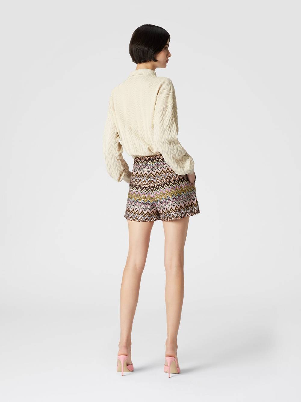 Missoni Polo A Maniche Lunghe Con Chevron Tono Su Tono