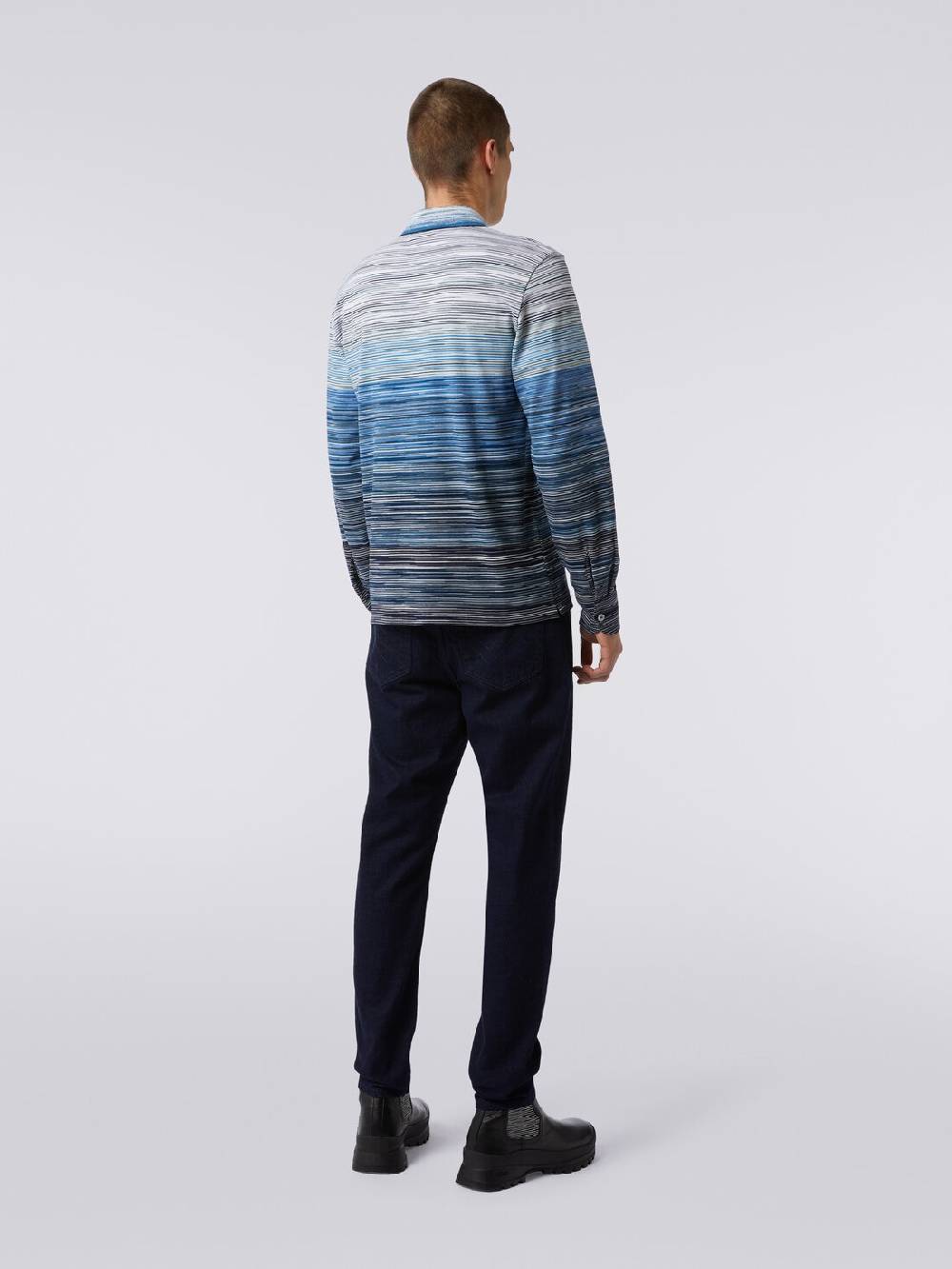 Missoni Polo A Maniche Lunghe In Piquet Di Cotone Fiammato