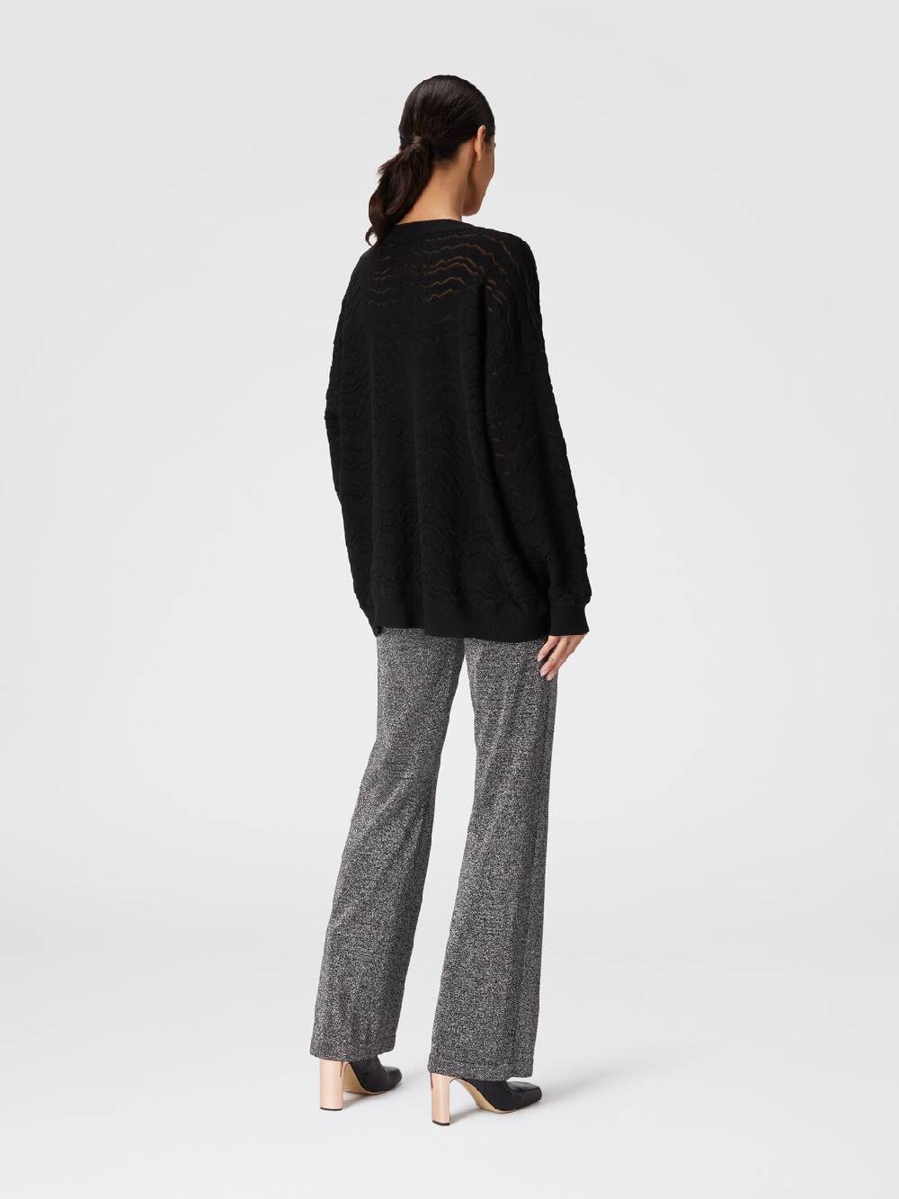 Missoni Pullover Con Scollatura A V E Zig Zag Tono Su Tono