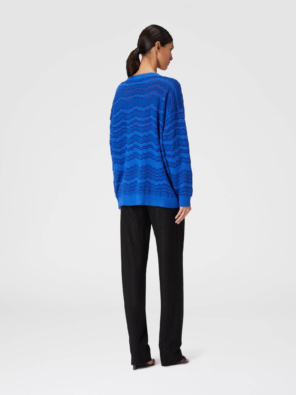Missoni Pullover Con Scollatura A V E Zig Zag Tono Su Tono