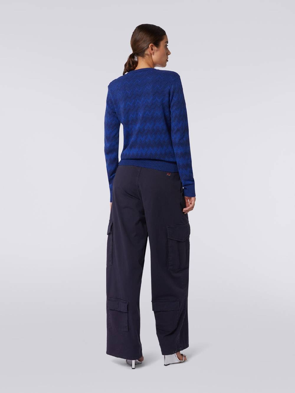 Missoni Pullover Con Scollo A V In Cachemire Con Zig Zag