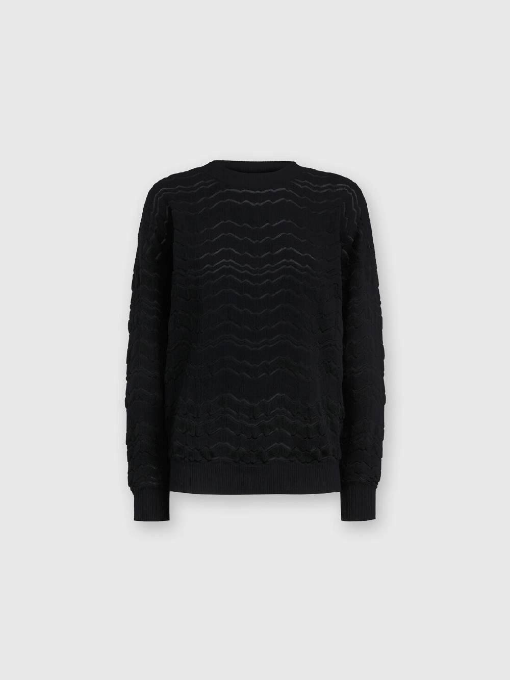 Missoni Pullover Girocollo Con Zig Zag Tono Su Tono