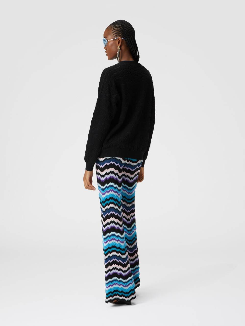 Missoni Pullover Girocollo Con Zig Zag Tono Su Tono