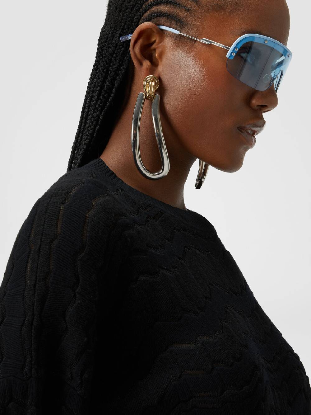 Missoni Pullover Girocollo Con Zig Zag Tono Su Tono