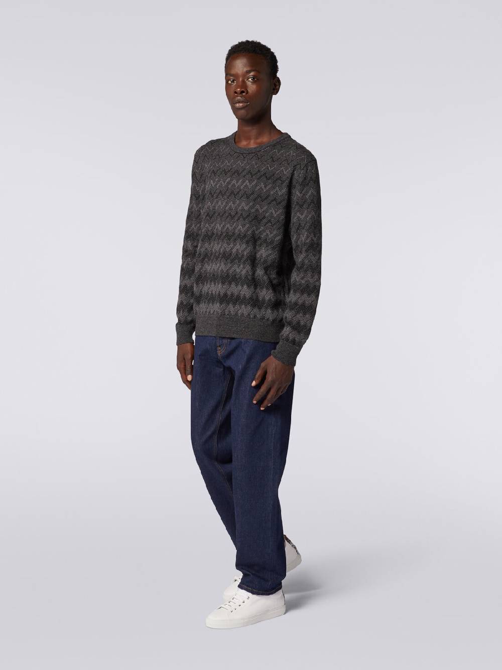 Missoni Pullover Girocollo In Cachemire Con Zig Zag