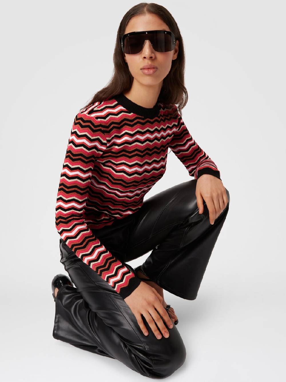 Missoni Pullover Girocollo In Cotone E Viscosa Zig Zag