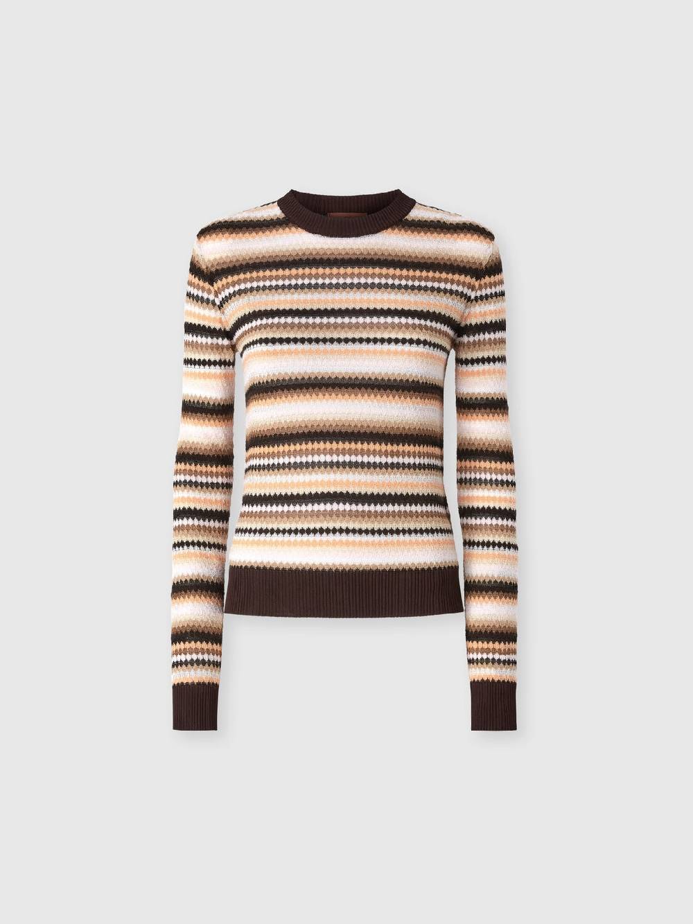 Missoni Pullover Girocollo In Lana E Viscosa A Righe