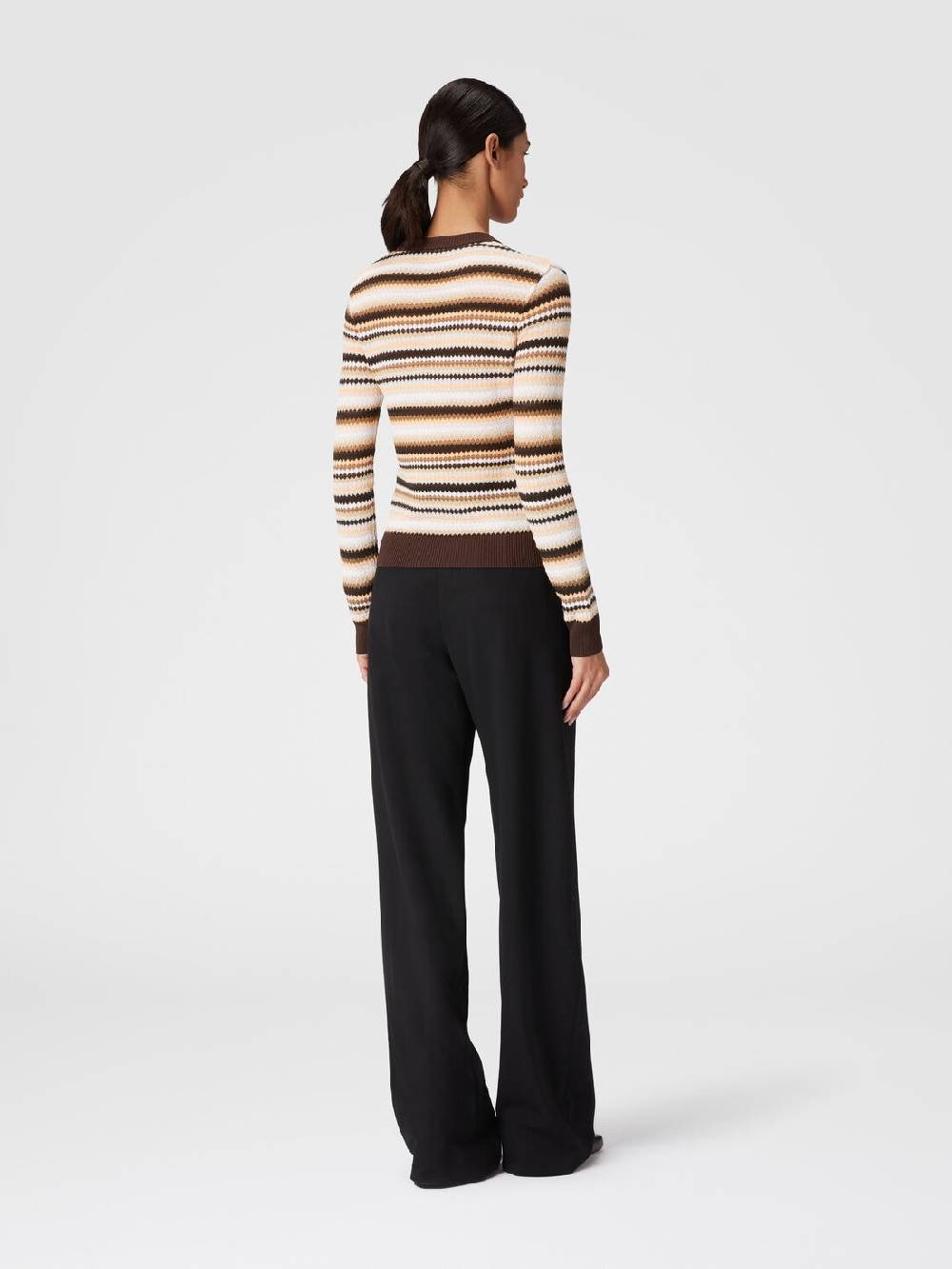 Missoni Pullover Girocollo In Lana E Viscosa A Righe