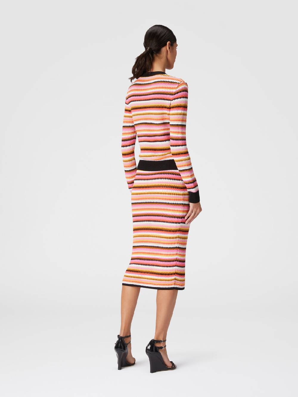 Missoni Pullover Girocollo In Lana E Viscosa A Righe