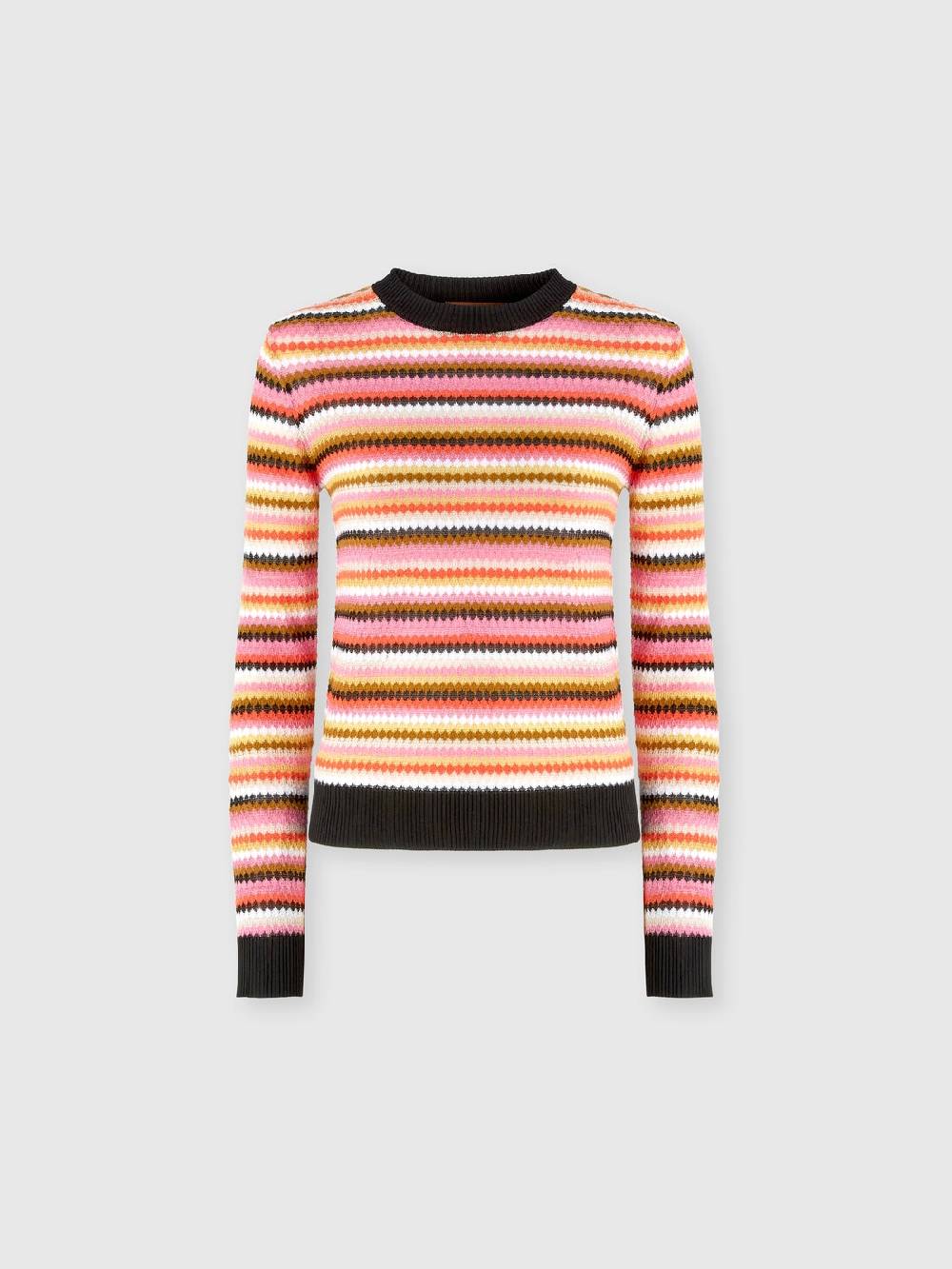 Missoni Pullover girocollo in lana e viscosa a righe