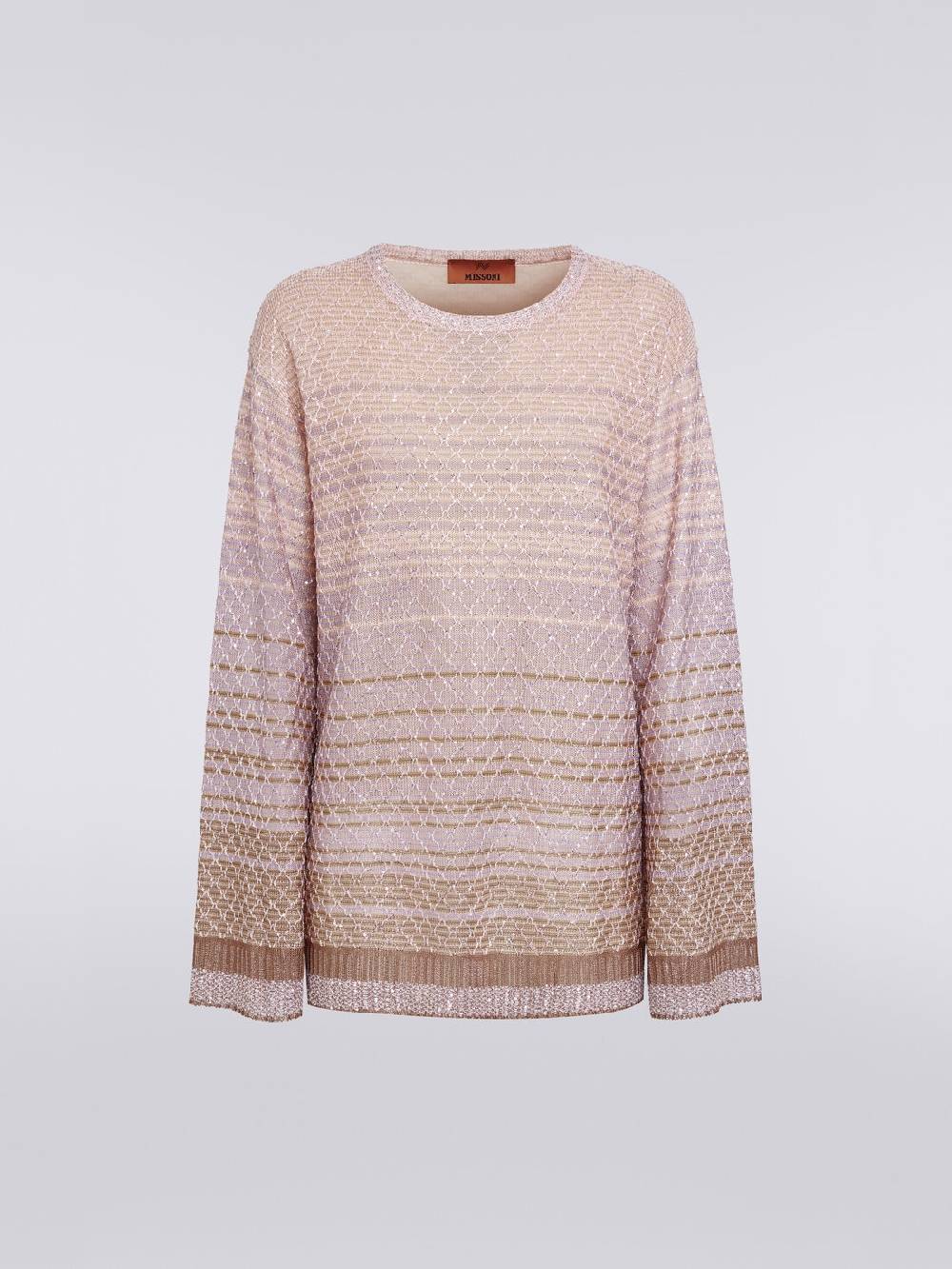 Missoni Pullover Girocollo In Misto Viscosa Dégradé Con Paillettes