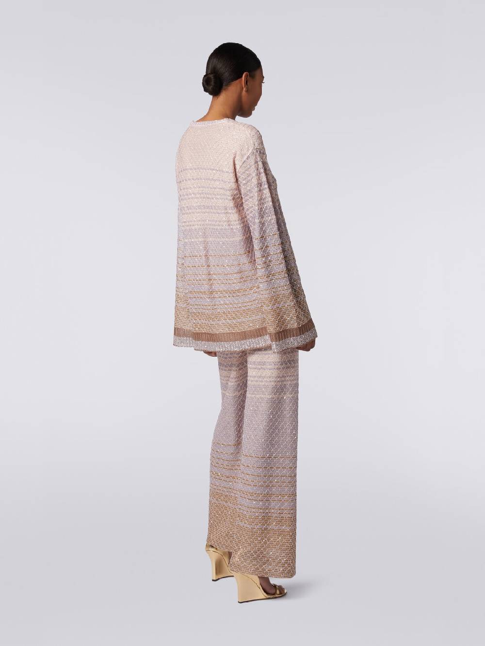 Missoni Pullover Girocollo In Misto Viscosa Dégradé Con Paillettes