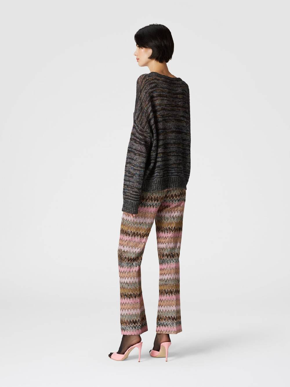 Missoni Pullover Girocollo In Viscosa, Alpaca E Lana