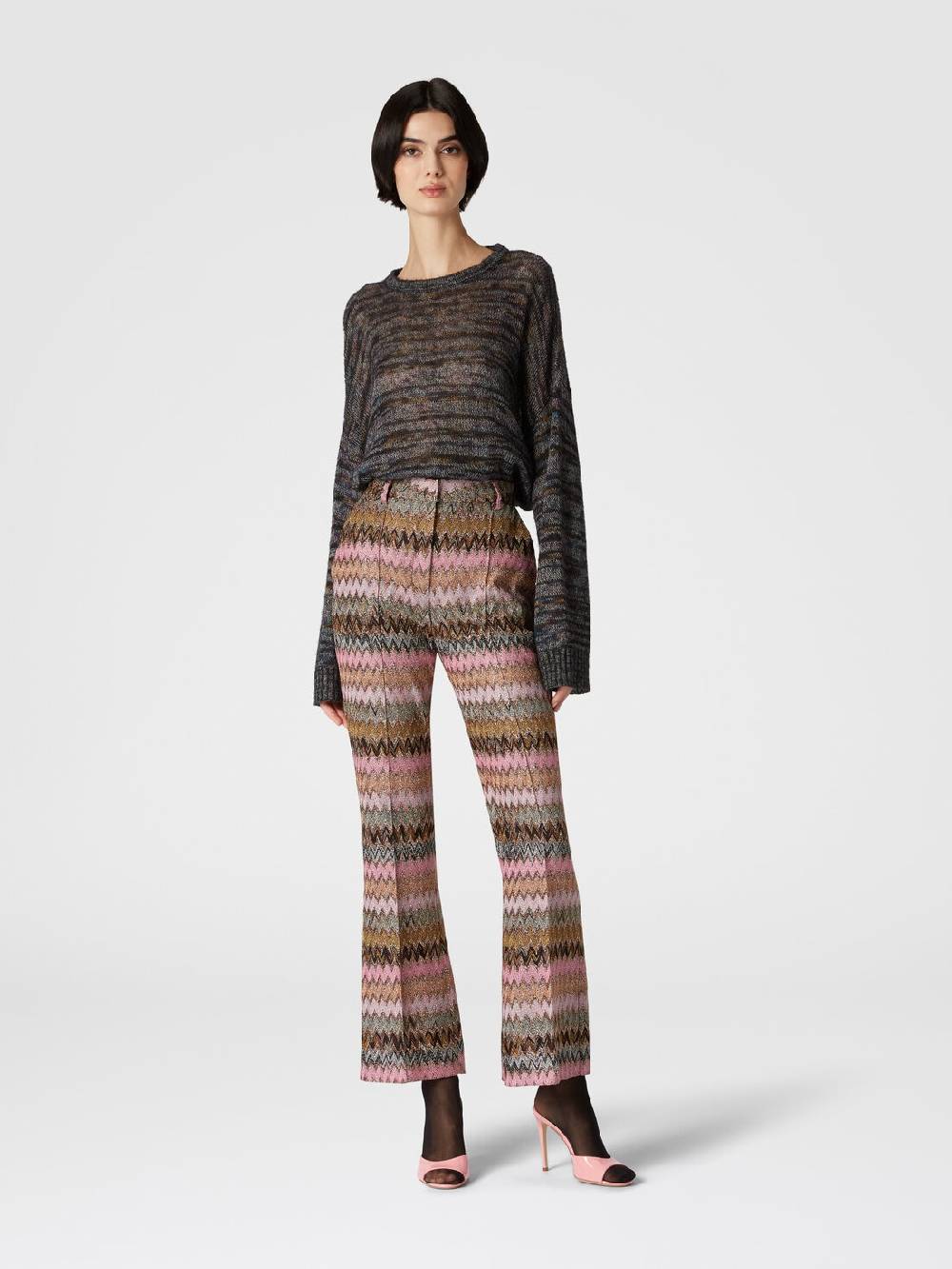 Missoni Pullover girocollo in viscosa, alpaca e lana