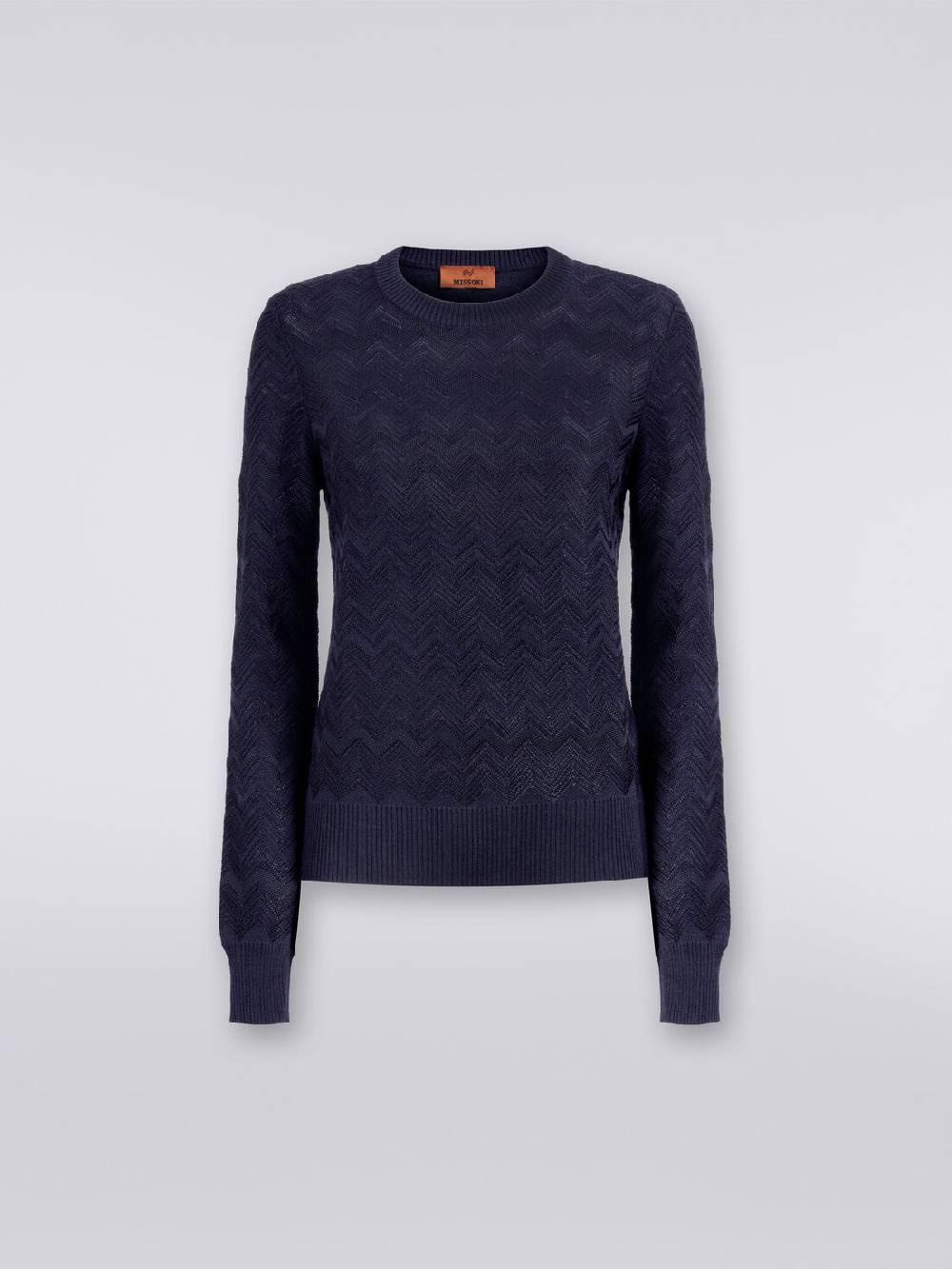 Missoni Pullover Girocollo In Viscosa E Lana Chevron