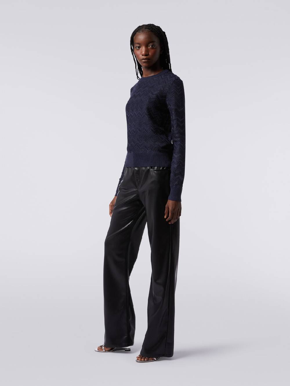 Missoni Pullover Girocollo In Viscosa E Lana Chevron