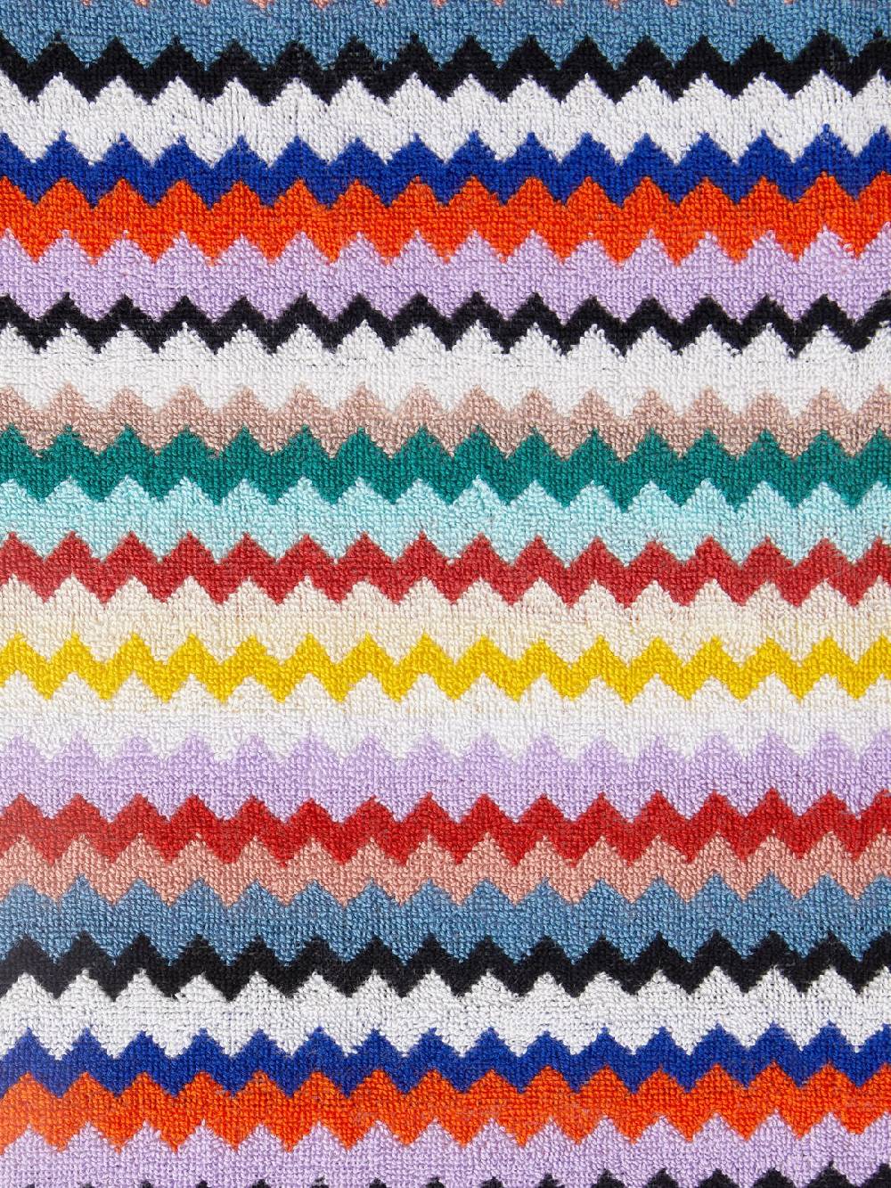 Missoni Set 2 Pezzi Di Asciugamani Da Bagno Riverbero In Spugna Di Cotone Zig Zag