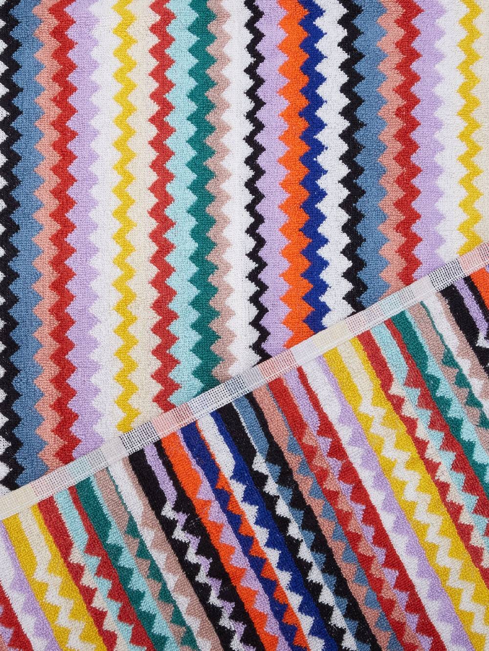 Missoni Set 5 Pezzi Di Asciugamani Da Bagno Riverbero In Spugna Di Cotone Zig Zag