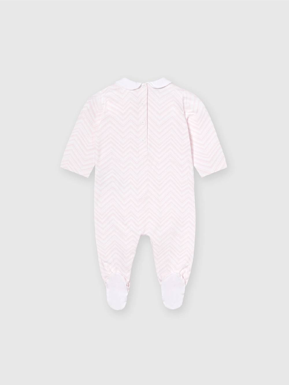 Missoni Set Due Pezzi Con Tutina E Zuccotto In Cotone Zig Zag