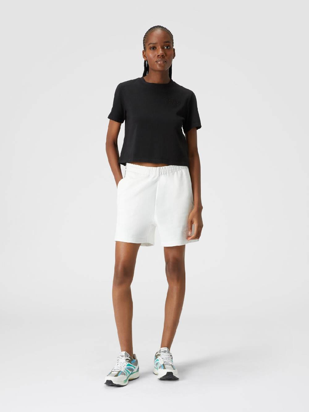 Missoni Shorts in felpa di cotone con logo e bande laterali in maglia