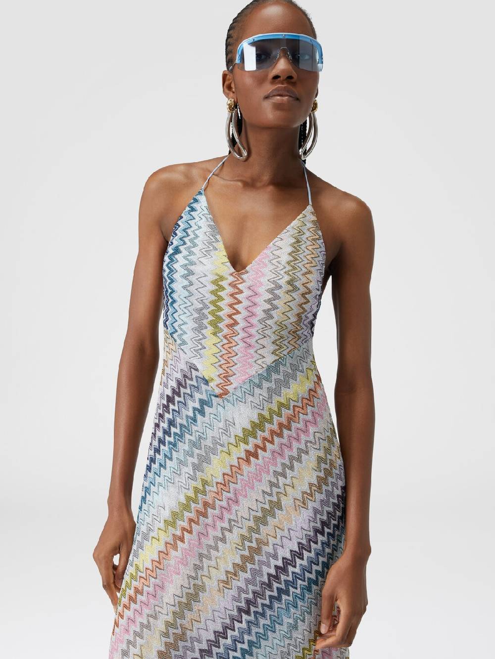 Missoni Slip Dress Con Laccetto Sul Collo E Applicazioni In Perle