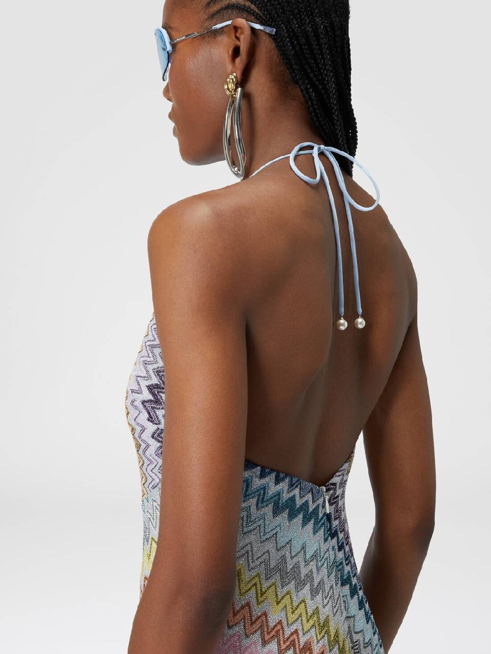 Missoni Slip Dress Con Laccetto Sul Collo E Applicazioni In Perle