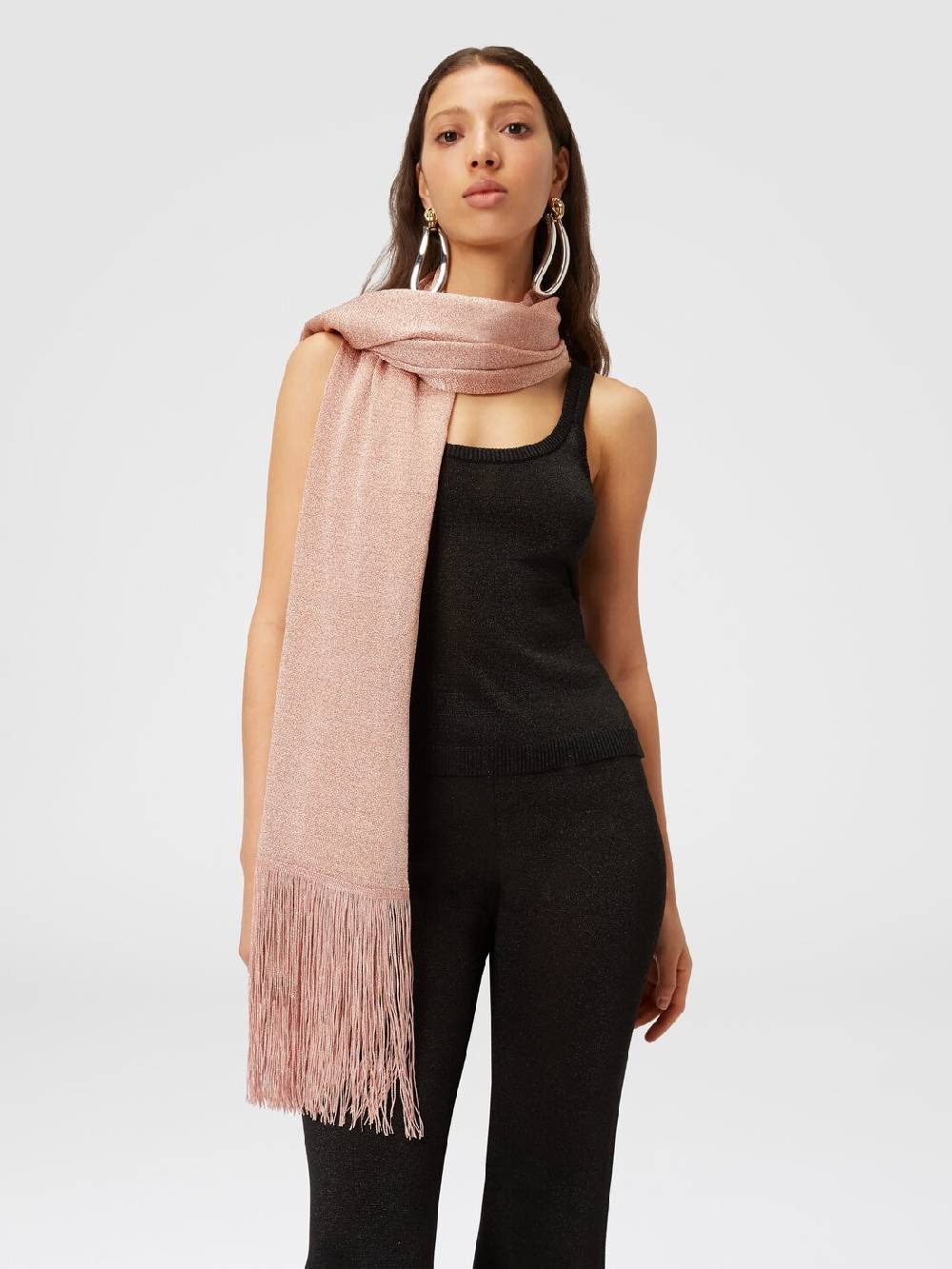 Missoni Stola In Maglia Di Viscosa E Nylon Con Frange