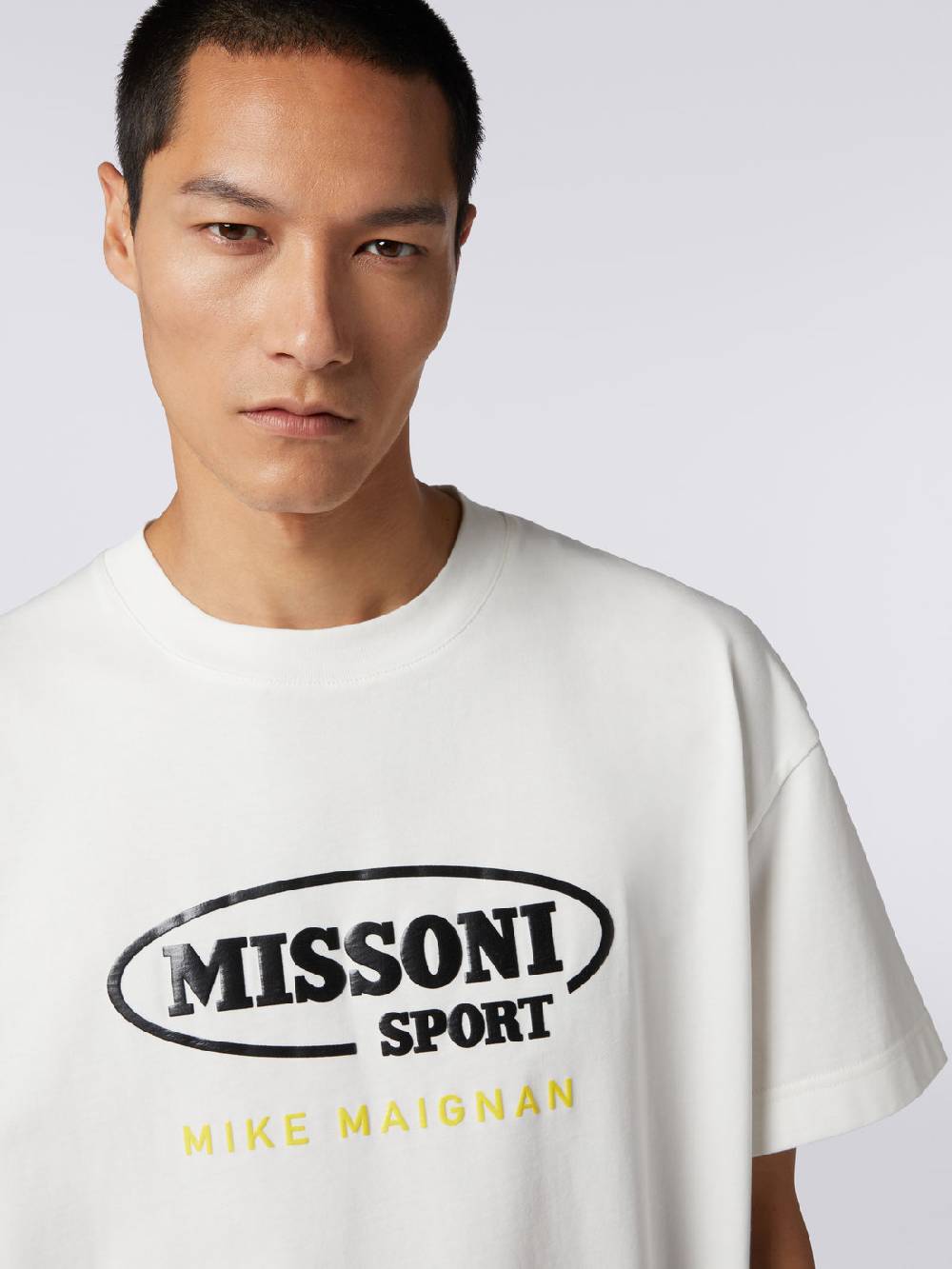 Missoni T-shirt Girocollo In Cotone Con Logo In Collaborazione Con Mike Maignan