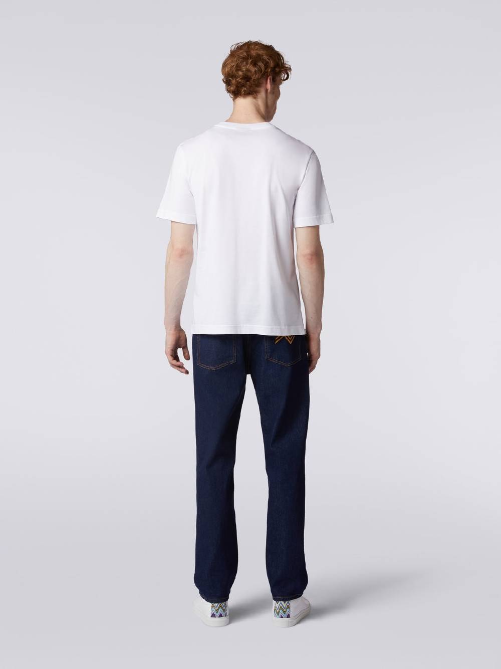 Missoni T-shirt Girocollo In Cotone Con Ricamo E Logo