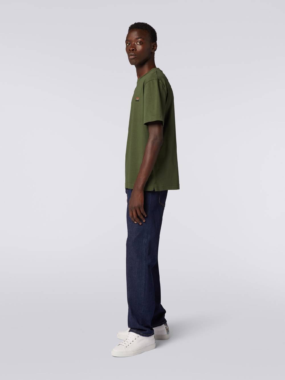 Missoni T-shirt Girocollo In Cotone Con Ricamo E Logo