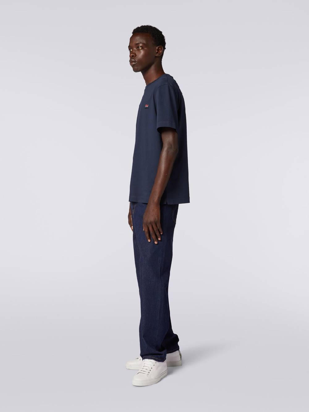 Missoni T-shirt Girocollo In Cotone Con Ricamo E Logo