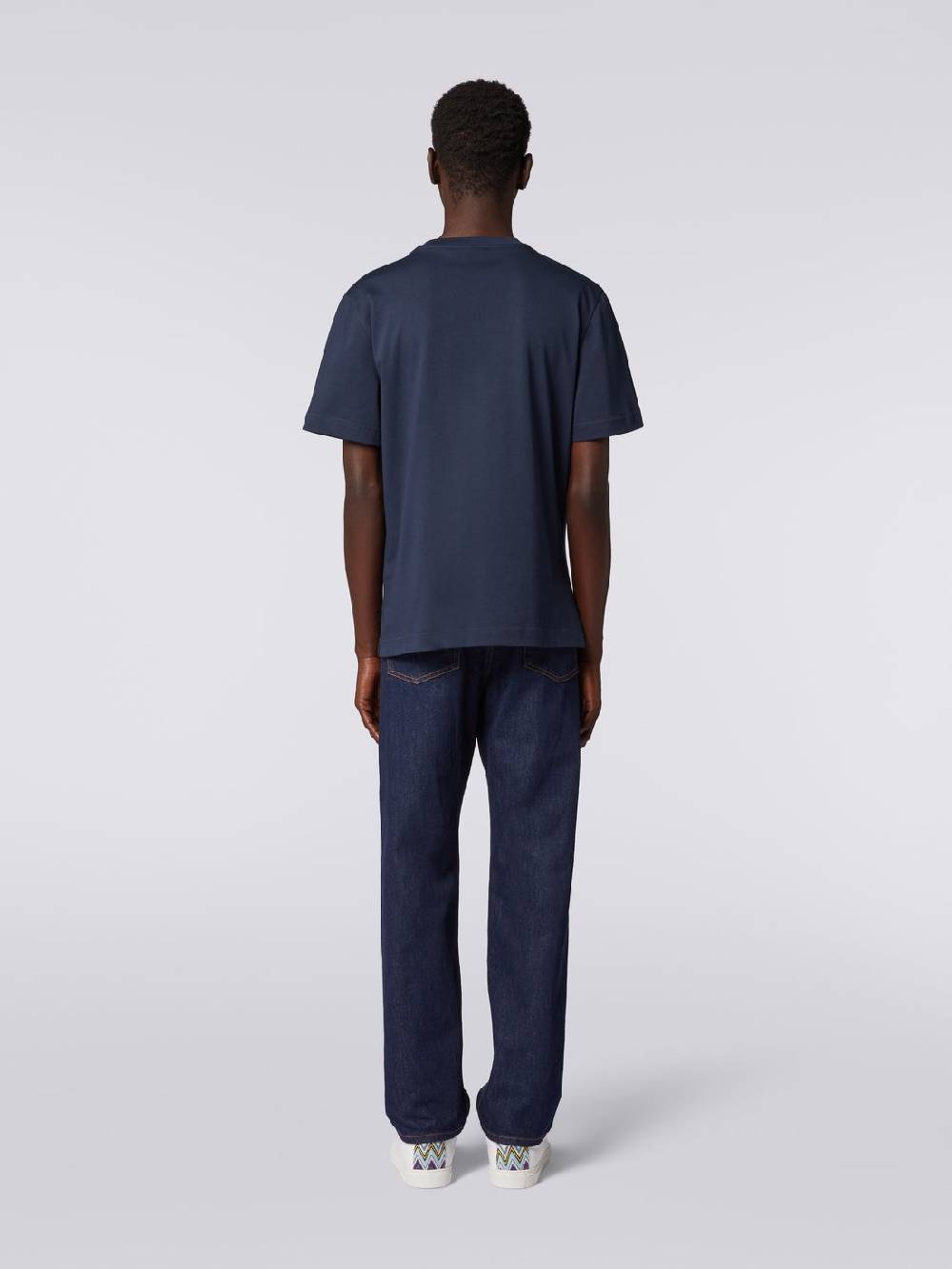 Missoni T-shirt Girocollo In Cotone Con Ricamo E Logo