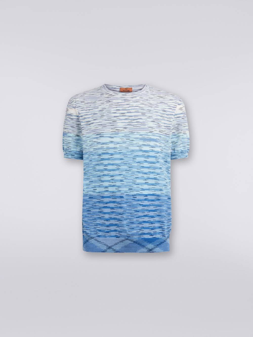 Missoni T-shirt Girocollo In Cotone Fiammato Dégradé