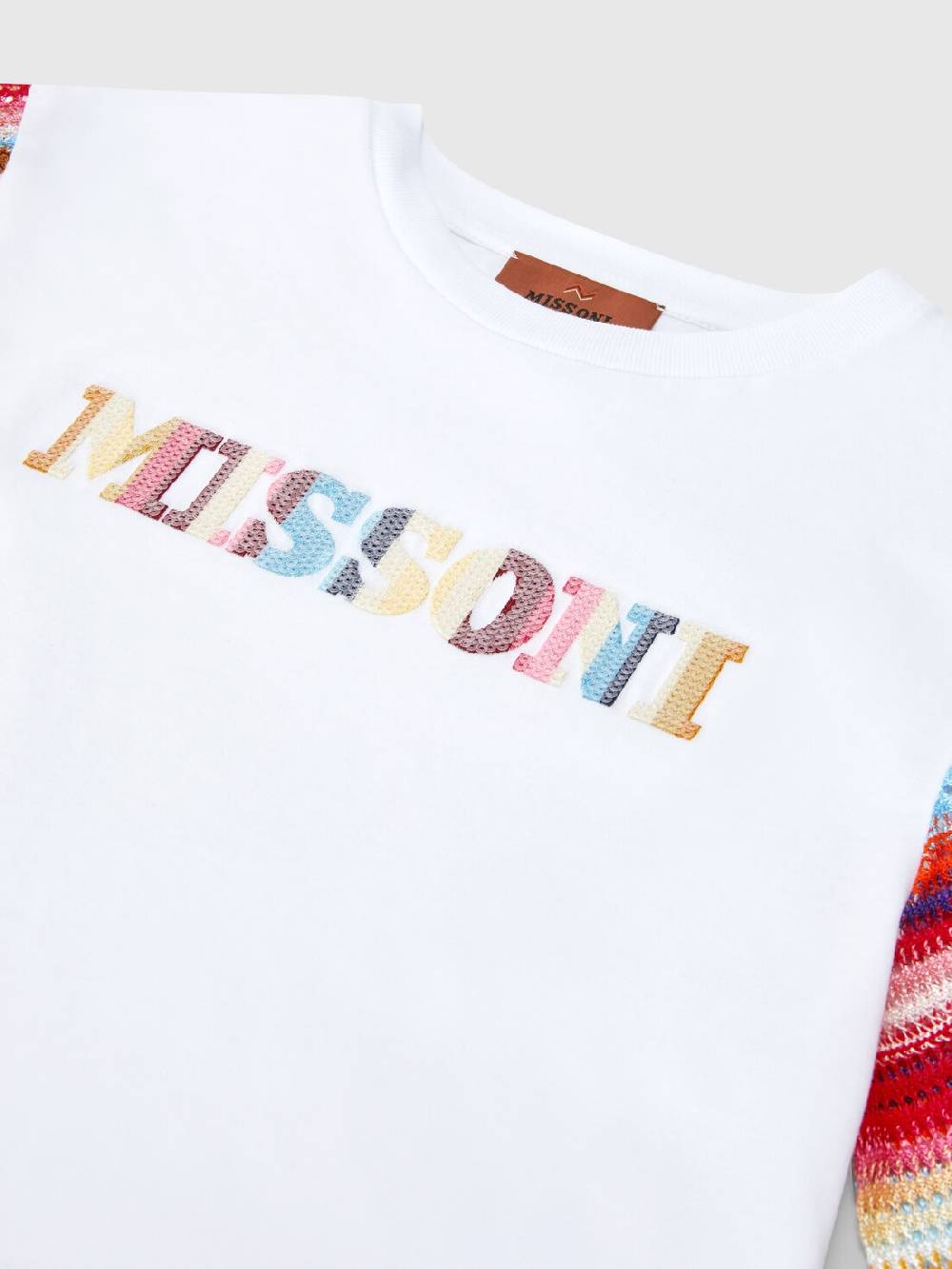 Missoni T-shirt In Cotone Con Inserti A Contrasto E Scritta Logo