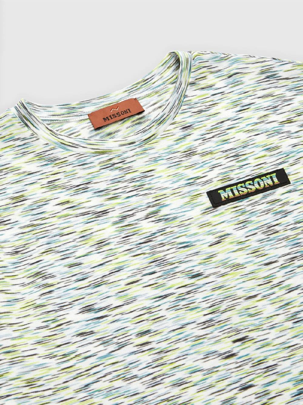 Missoni T-shirt In Cotone Fiammato Con Scritta Logo