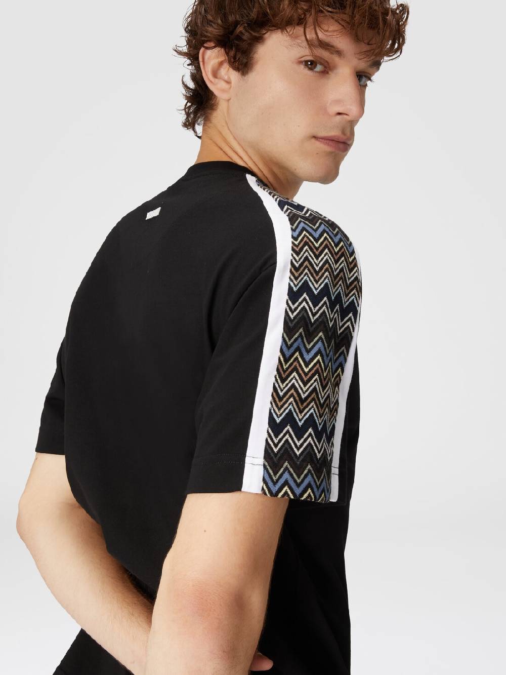 Missoni T-shirt In Jersey Di Cotone Con Inserti Zig Zag