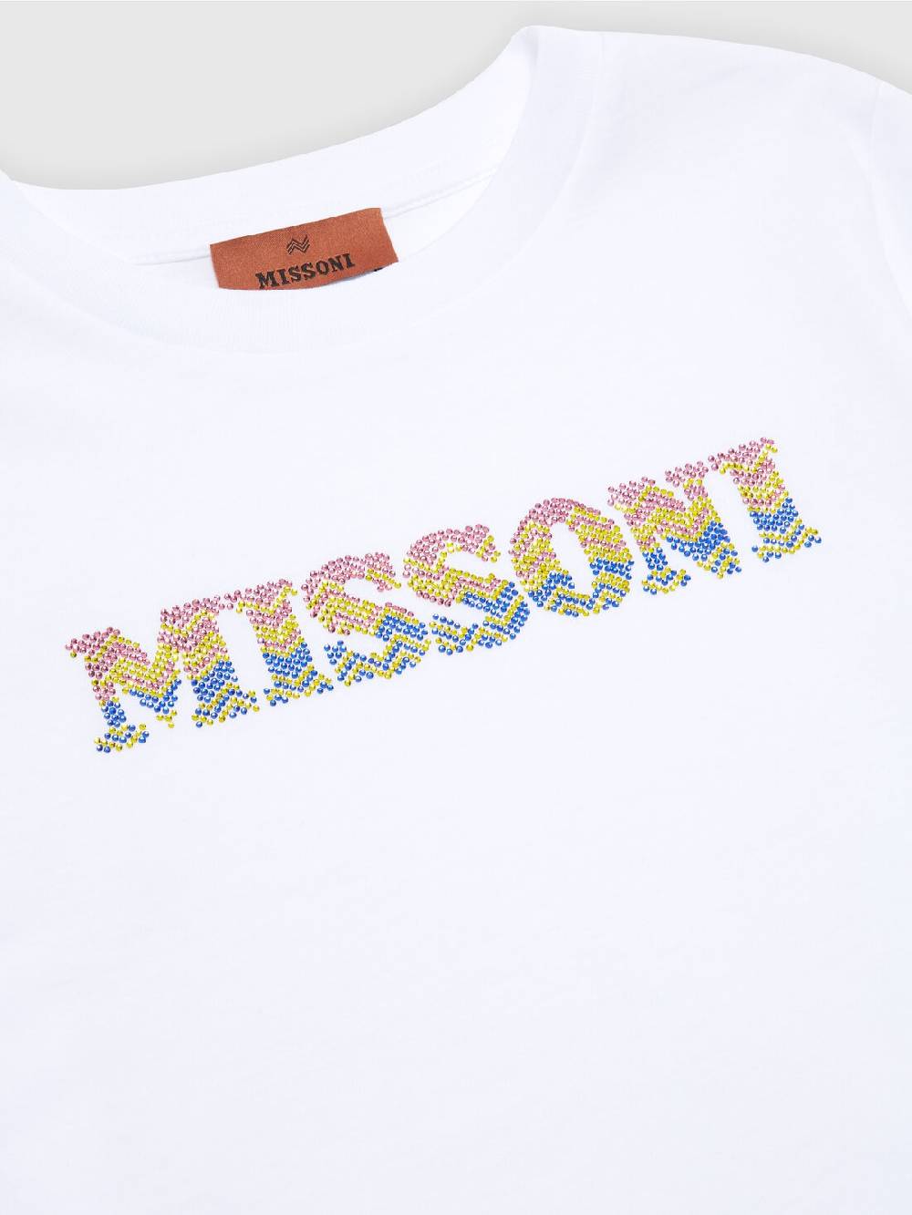 Missoni T-shirt In Jersey Di Cotone Con Scritta Logo Chevron