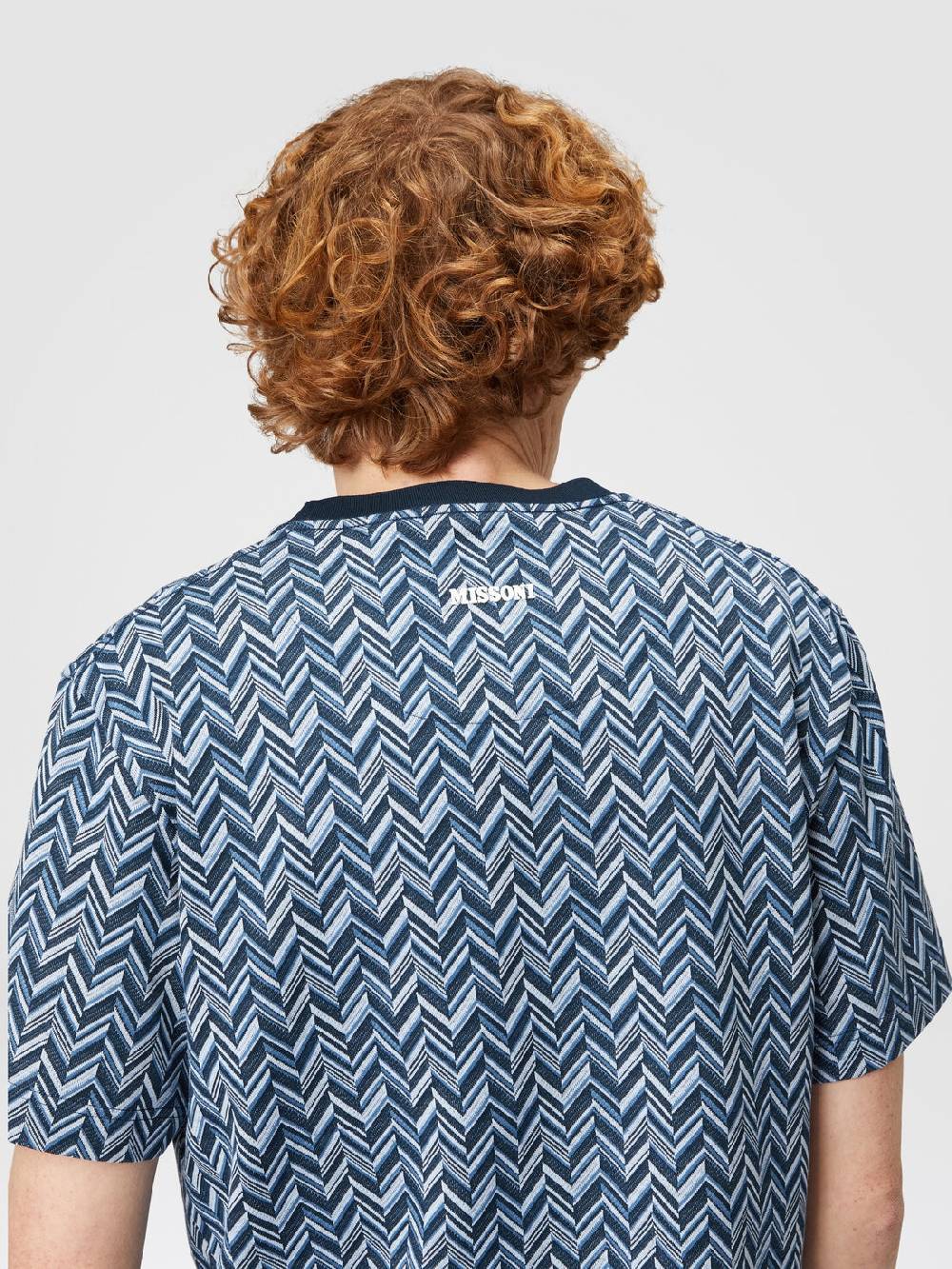 Missoni T-shirt In Jersey Di Cotone Jacquard Zig Zag