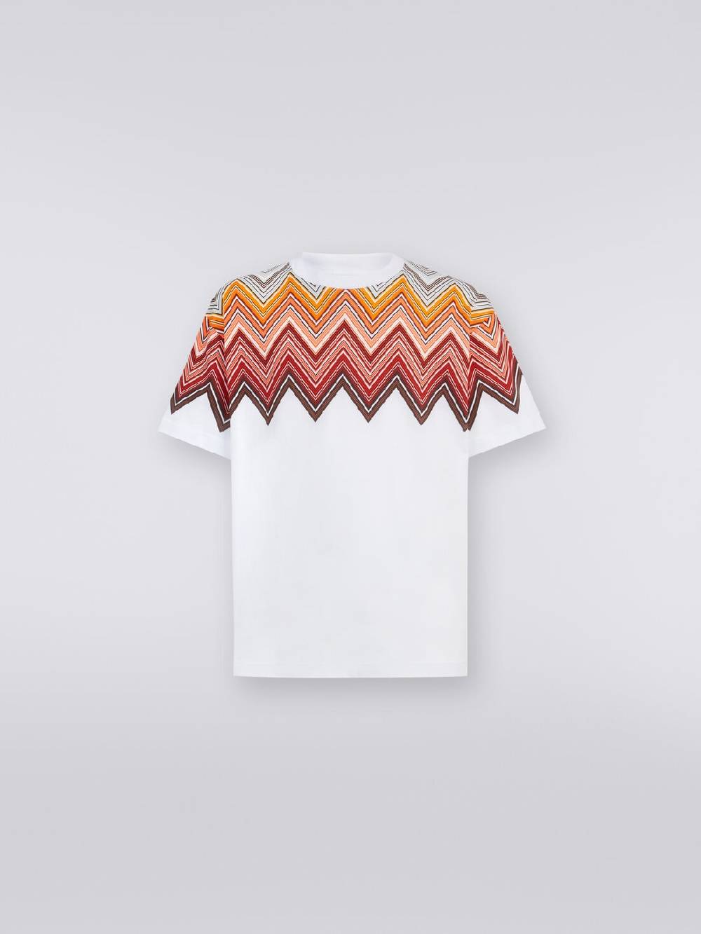 Missoni T-shirt Oversize In Cotone Con Stampa Macro Zig Zag