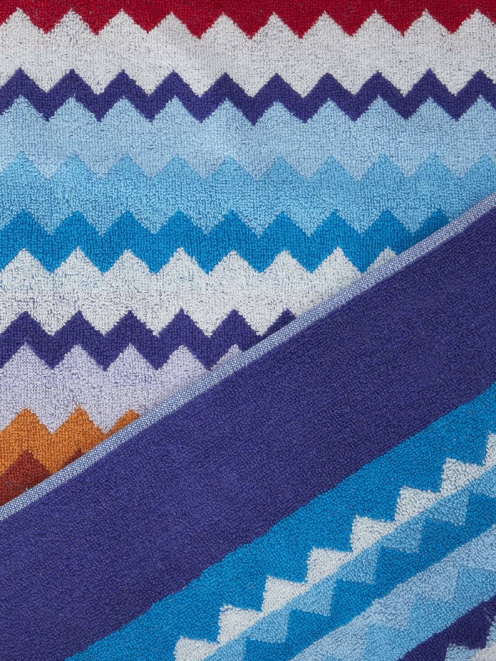 Missoni Telo Mare 100x180 Cm Riverbero In Spugna Di Cotone Zig Zag