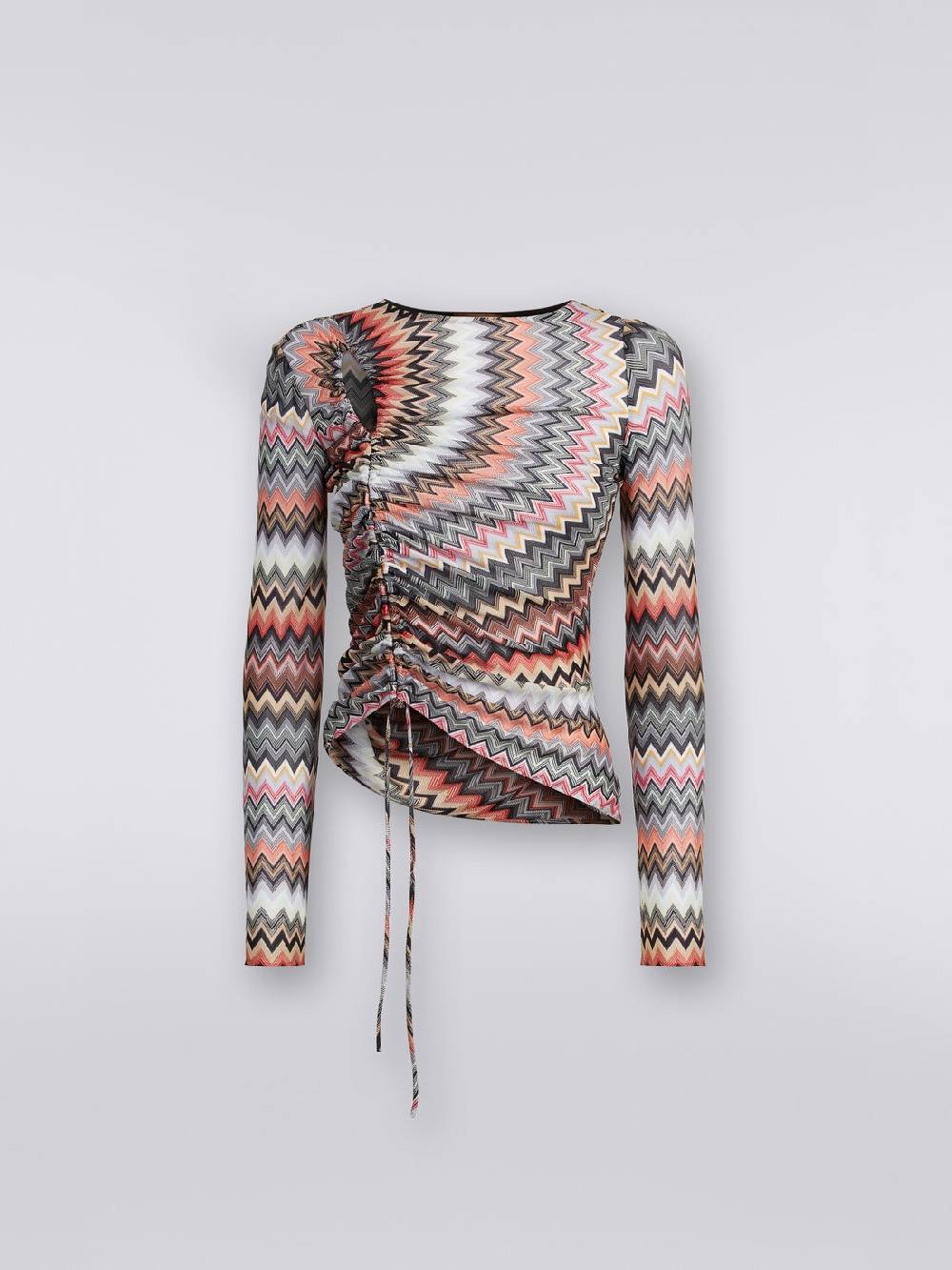 Missoni Top A Maniche Lunghe Zig Zag Con Arricciatura E Dettaglio Cut-out