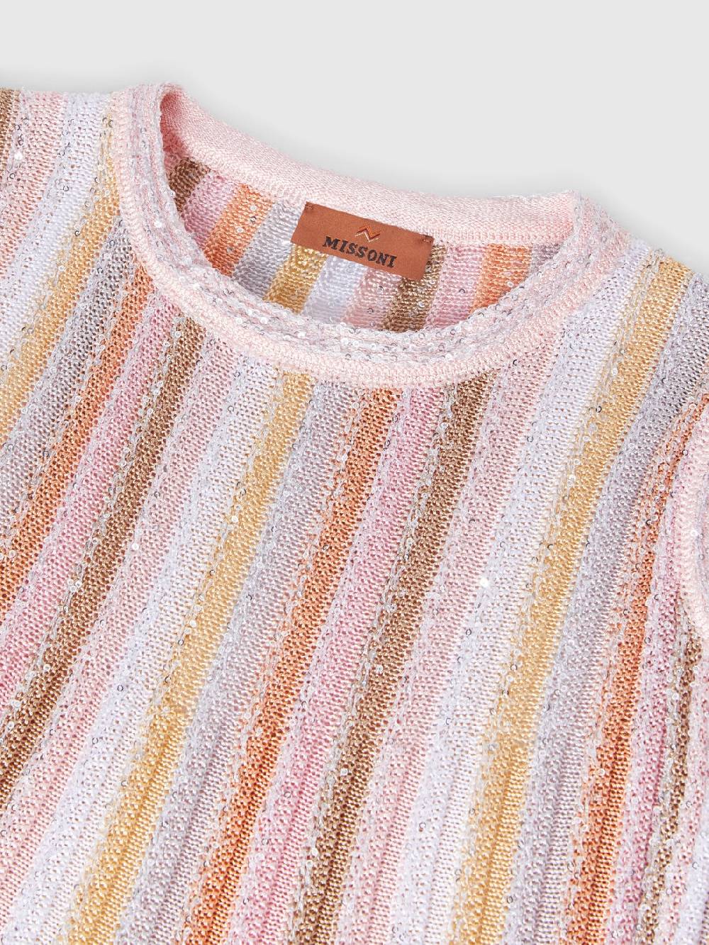 Missoni Top Senza Maniche In Maglia Di Viscosa Plissée Con Paillettes