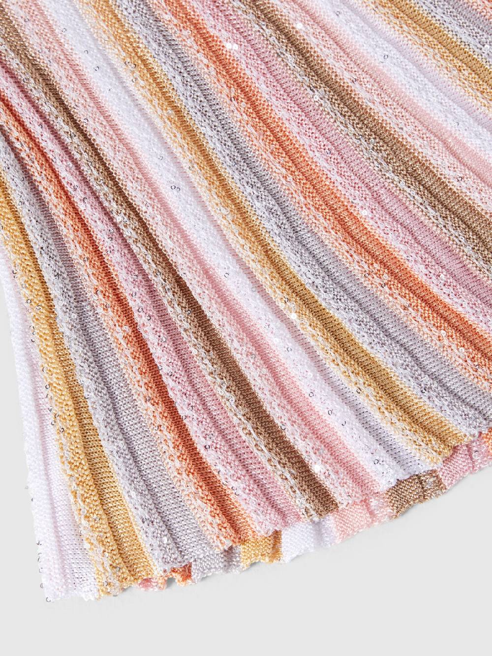 Missoni Top Senza Maniche In Maglia Di Viscosa Plissée Con Paillettes