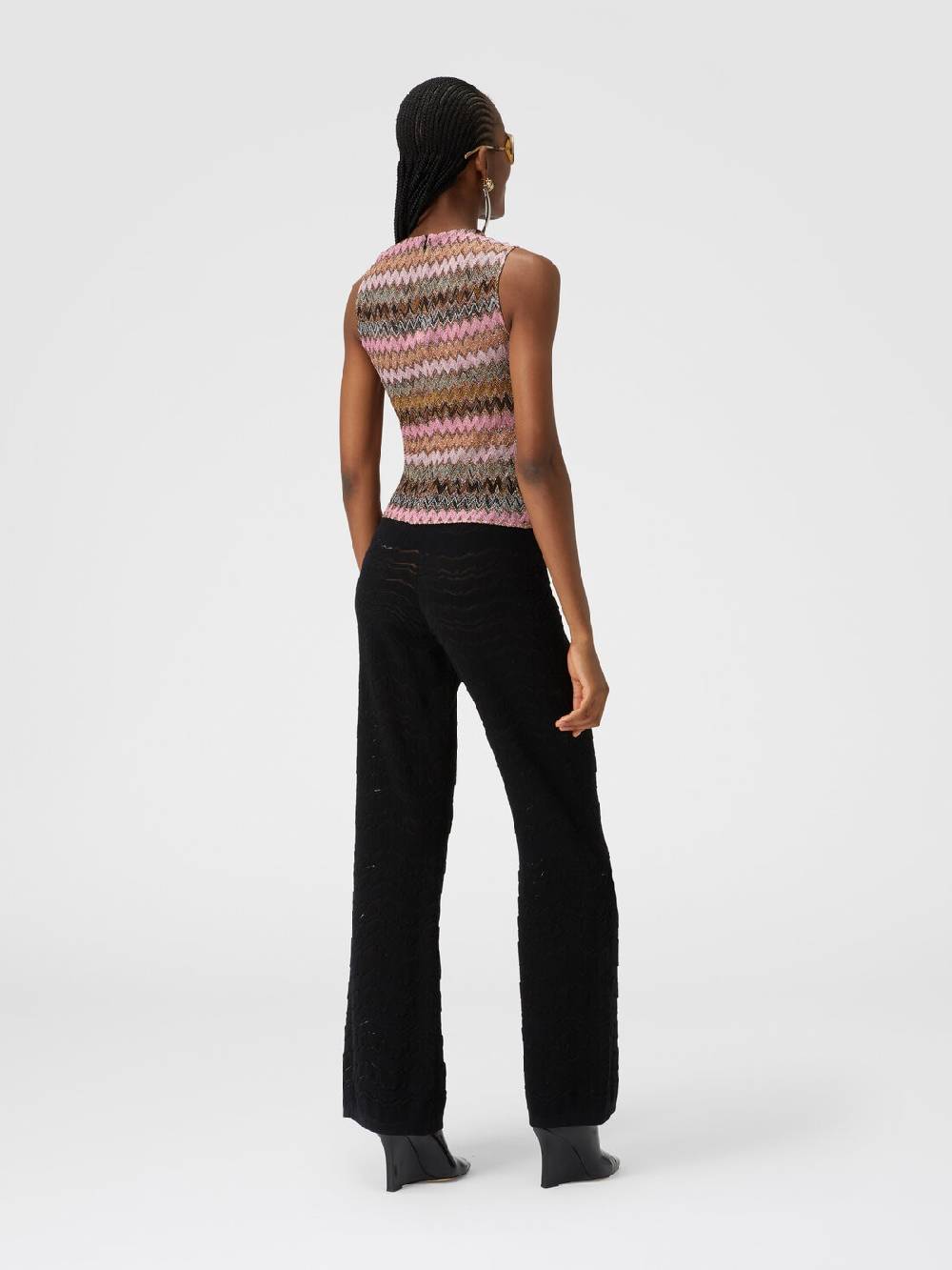 Missoni Top Senza Maniche In Misto Viscosa Zig Zag Lamé