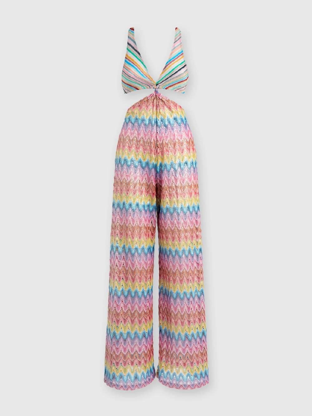 Missoni Tuta Patchwork In Misto Cotone Con Dettagli Cut Out