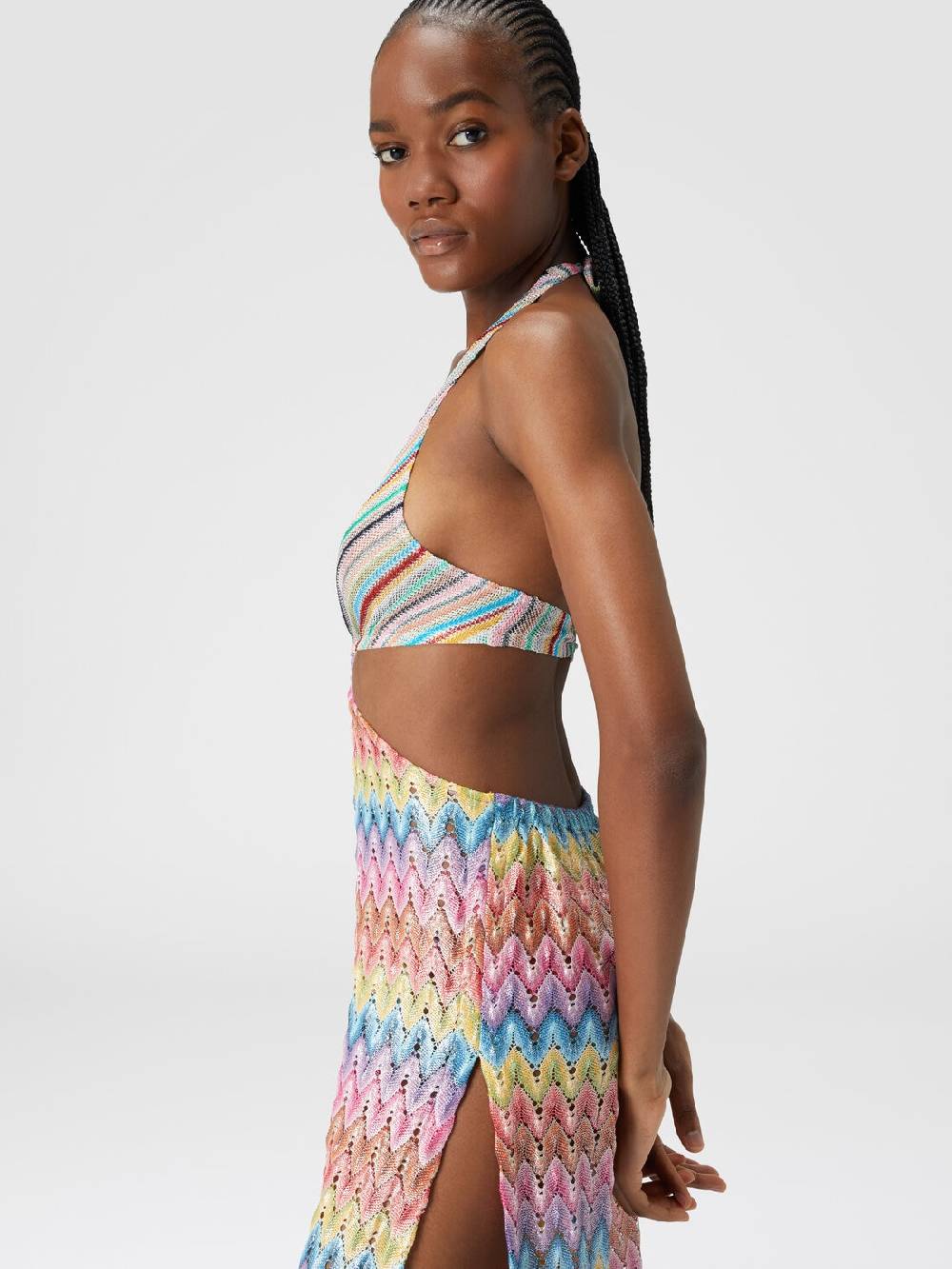 Missoni Tuta Patchwork In Misto Cotone Con Dettagli Cut Out