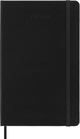 Moleskine Agenda Classic 2023/2024 LargeGiornaliera, copertina rigida, 18 mesi, Nero