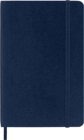 Moleskine Agenda Classic 2023/2024 PocketSettimanale, copertina morbida, 18 mesi, Blu Zaffiro