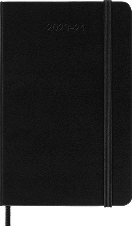 Moleskine Agenda Classic 2023/2024 PocketSettimanale Orizzontale, copertina rigida, 18 mesi, Nero